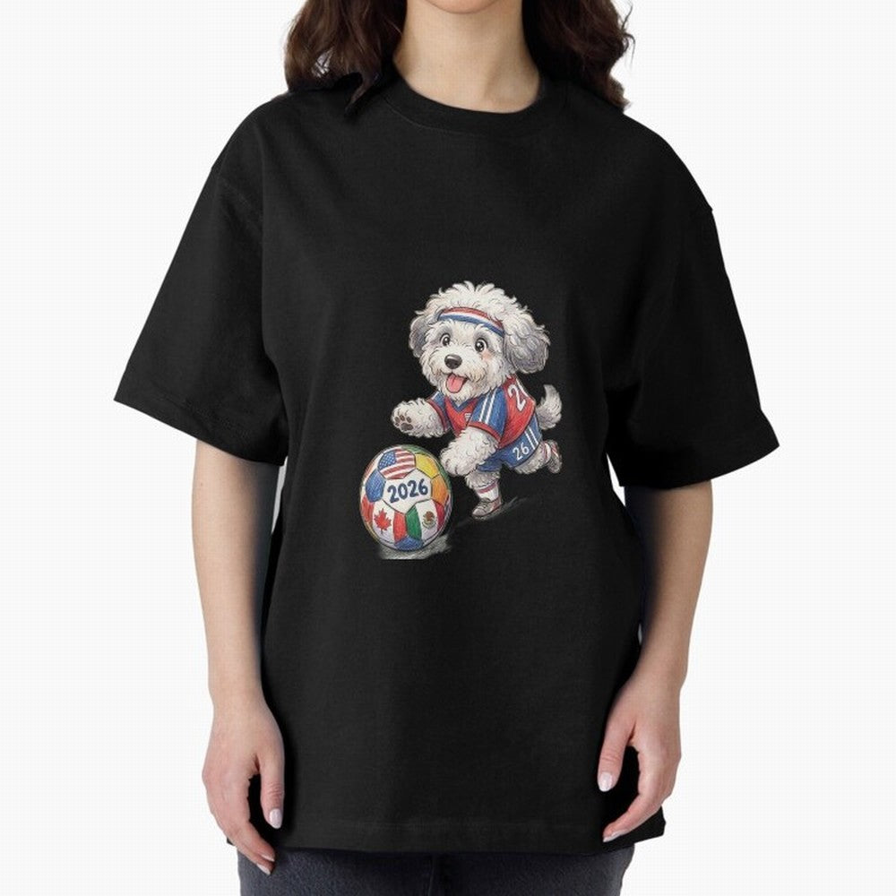 Cute Sheepdog Soccer Star - 2026 World Cup Fluffy Puppy Classic T-Shirt Enjoy FIFA World Cup 2026 Spirit, Celebrating Spain, CR7 and Messi, Soccer Culture, Superstar Moments, National Team Dreams and Competitive Fire; Perfect for People Who Love