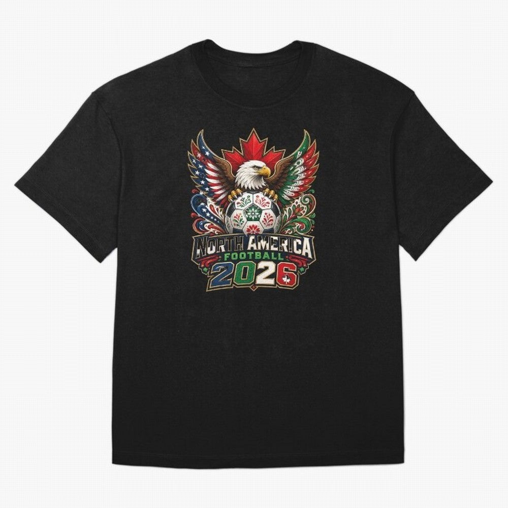 United by Football 2026 North America Soccer Design Classic T-Shirt Honor the Beautiful Game during the FIFA World Cup 2026 Journey through CR7 and Messi Highlights, England and Germany Pride, Stadium Chants, National Pride, Trophy Dreams and