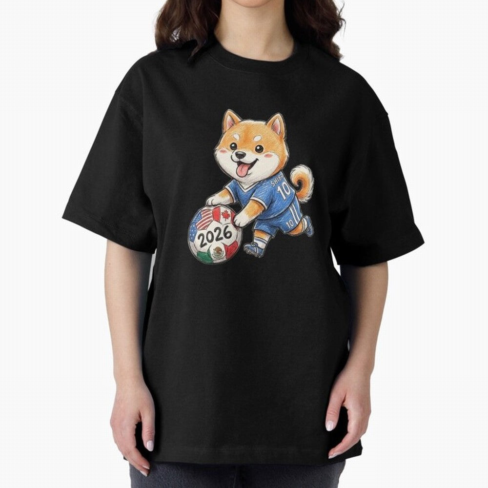 Cute Shiba Inu Soccer Star #10 - World Cup 2026 Edition Classic T-Shirt Elevate the FIFA World Cup 2026 Group Stage Journey through Messi and Cristiano Ronaldo Highlights, Spain Pride, Vintage Soccer Flavor, Modern Football Stars, National Flags