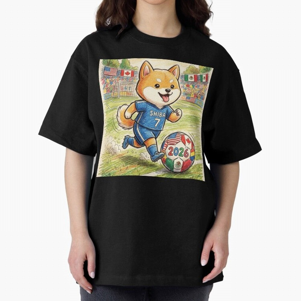 2026 World Cup Shiba Inu Ace #7 - Stadium Action Art Classic T-Shirt Show Championship Spirit for Match Day Hype around FIFA World Cup 2026 Group Stage, Neymar, Haaland and Cristiano Ronaldo, Argentina, Retro Football Energy, Iconic Rivalries,