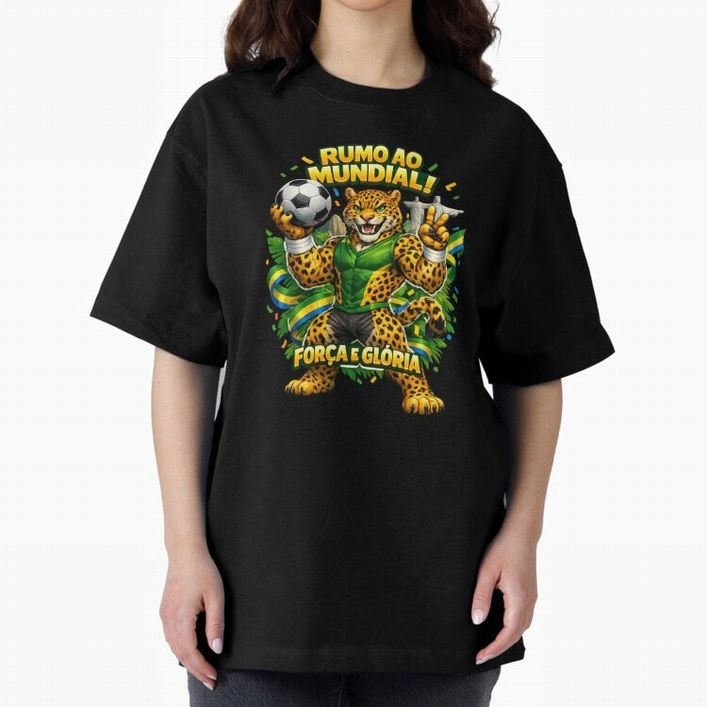 Brazil World Cup 2026 Jaguar Fan Art Classic T-Shirt Support FIFA World Cup 2026 USA Canada Mexico for Fans of Mbappe and Argentina, France and Brazil, Bringing Stadium Memories, Football Loyalty, International Chants and Championship Tradition;