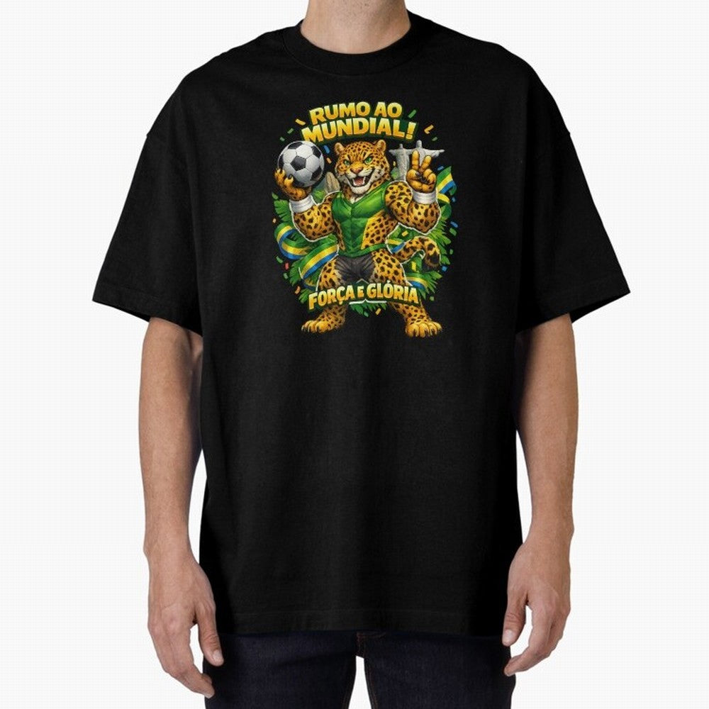 Brazil World Cup 2026 Jaguar Fan Art Classic T-Shirt Support FIFA World Cup 2026 USA Canada Mexico for Fans of Mbappe and Argentina, France and Brazil, Bringing Stadium Memories, Football Loyalty, International Chants and Championship Tradition;