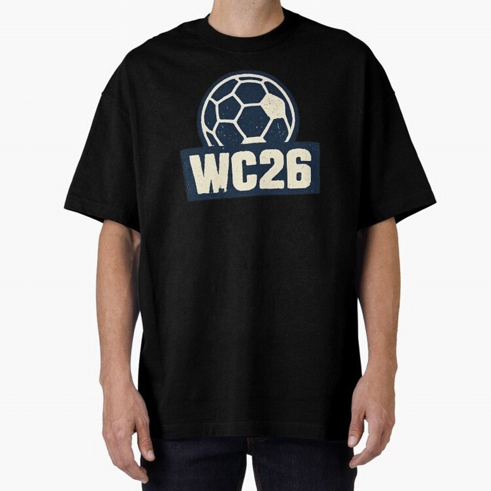 WC26 Retro Soccer Ball Vintage Football Fan Design Classic T-Shirt Share FIFA World Cup 2026 for Fans of Cristiano Ronaldo, Haaland and CR7 and Brazil, Portugal and Argentina, Bringing Classic Soccer Heritage, Championship Pressure, Fan Loyalty and
