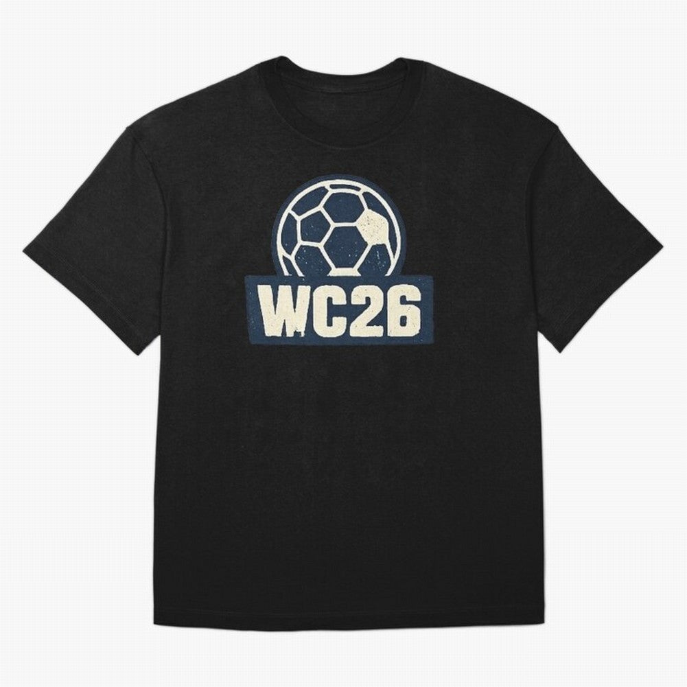WC26 Retro Soccer Ball Vintage Football Fan Design Classic T-Shirt Share FIFA World Cup 2026 for Fans of Cristiano Ronaldo, Haaland and CR7 and Brazil, Portugal and Argentina, Bringing Classic Soccer Heritage, Championship Pressure, Fan Loyalty and