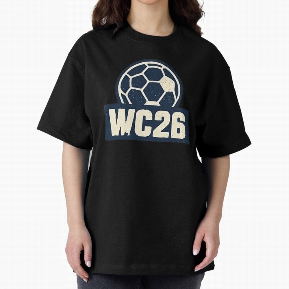 WC26 Retro Soccer Ball Vintage Football Fan Design Classic T-Shirt Share FIFA World Cup 2026 for Fans of Cristiano Ronaldo, Haaland and CR7 and Brazil, Portugal and Argentina, Bringing Classic Soccer Heritage, Championship Pressure, Fan Loyalty and