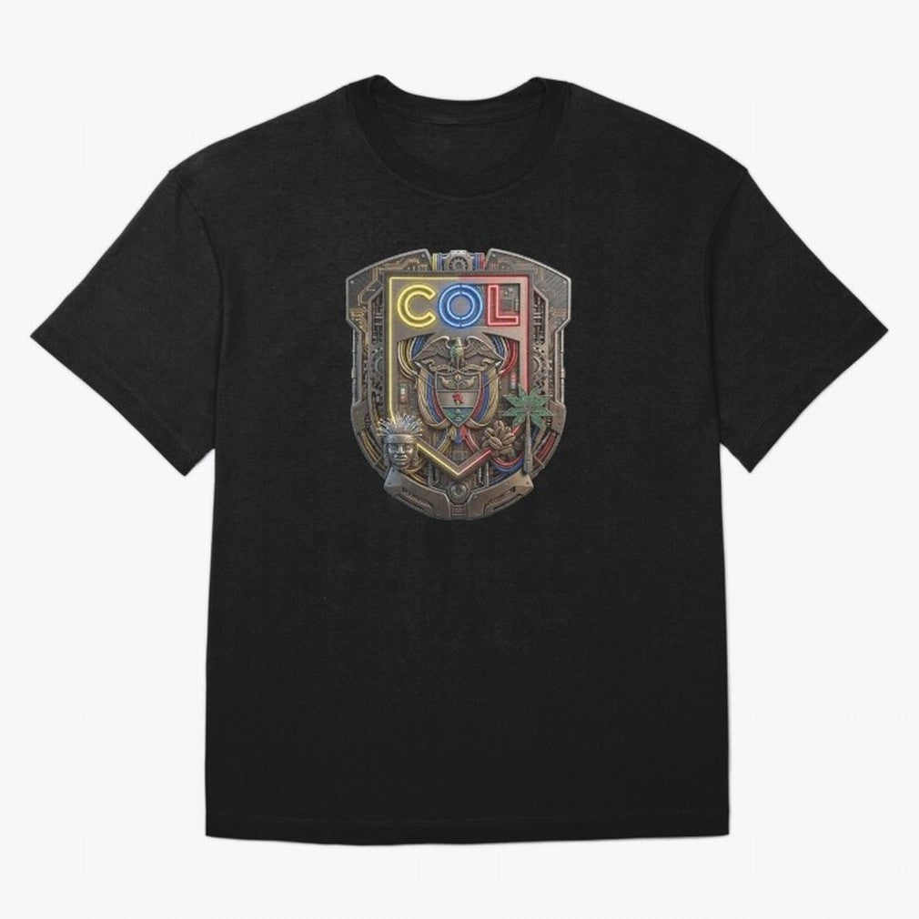 Feel the passion of Colombia with this dynamic Shield and soccer player design Classic T-Shirt Fuel Your Fan Pride for Match Day Hype around FIFA World Cup 2026 USA Canada Mexico, Messi and Cristiano Ronaldo, England, France and Netherlands, Sports