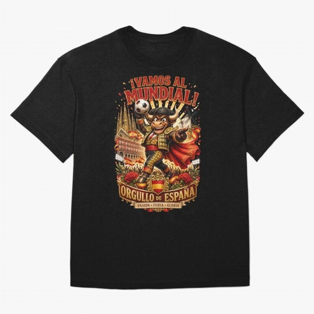 Spain World Cup 2026 Bull Fan Art Classic T-Shirt Show Fan Pride Across FIFA World Cup 2026 for Fans of Neymar and Netherlands, Bringing Fan Favorite Moments, National Team Passion, Big Match Drama and Soccer History; Ideal for Passionate Fans Who
