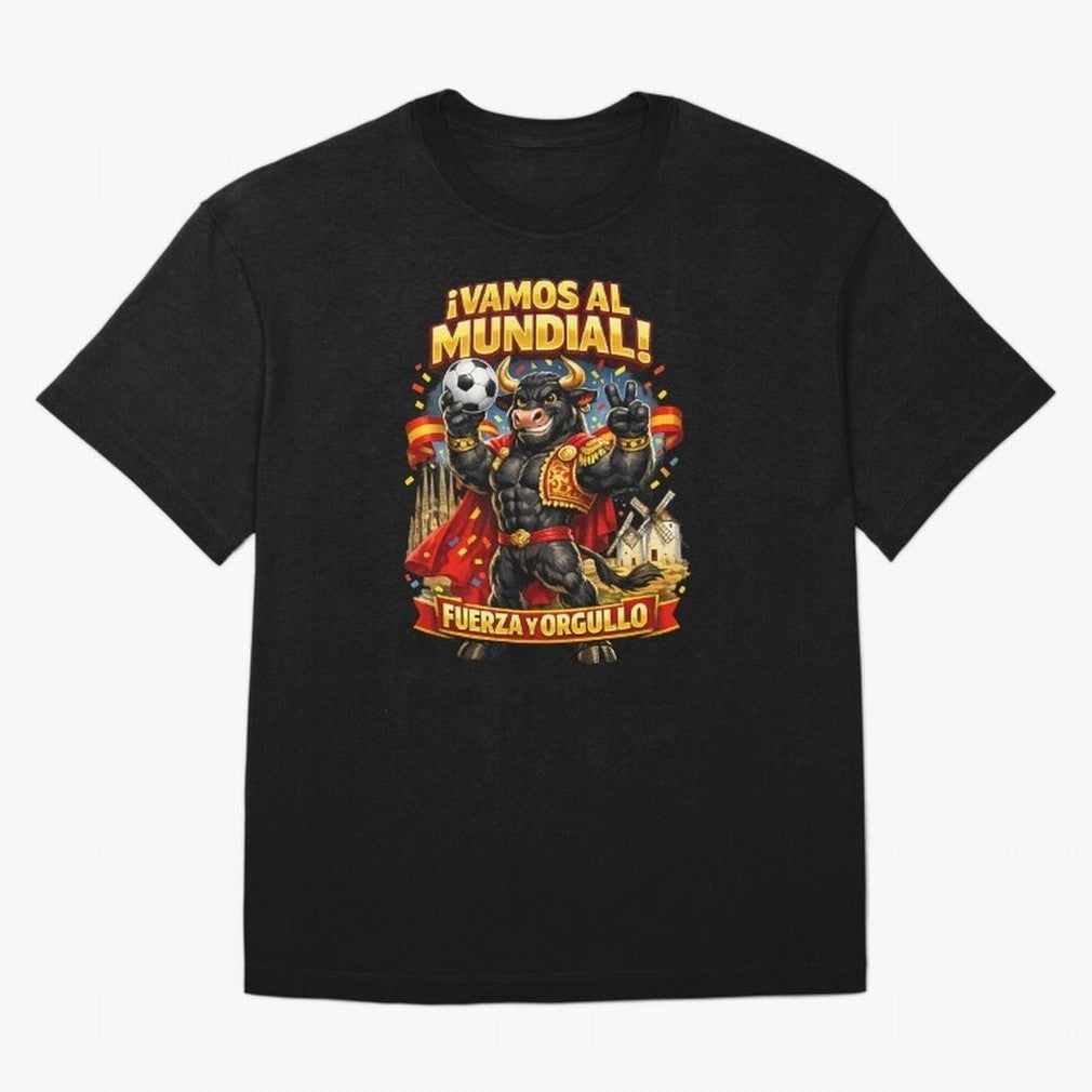 Spain World Cup 2026 Bull Fan Shirt Classic T-Shirt Spotlight FIFA World Cup 2026 Group Stage Highlighting Haaland and Mbappe, France Energy, Game Day Rituals, Football Legends, Country Pride and the Road to the Final; Great for Supporters Who Love