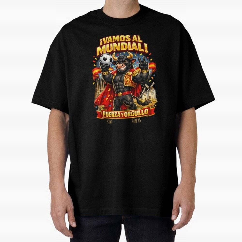 Spain World Cup 2026 Bull Fan Shirt Classic T-Shirt Spotlight FIFA World Cup 2026 Group Stage Highlighting Haaland and Mbappe, France Energy, Game Day Rituals, Football Legends, Country Pride and the Road to the Final; Great for Supporters Who Love