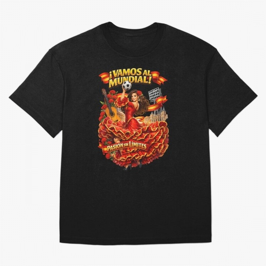 Spanish Flamenco Football Fan Shirt ¨C Unique World Cup 2026 Supporter Design Classic T-Shirt Stand Proud for Match Day Hype around FIFA World Cup 2026 Group Stage, Messi and Cristiano Ronaldo, Argentina, France and Brazil, Football Festival