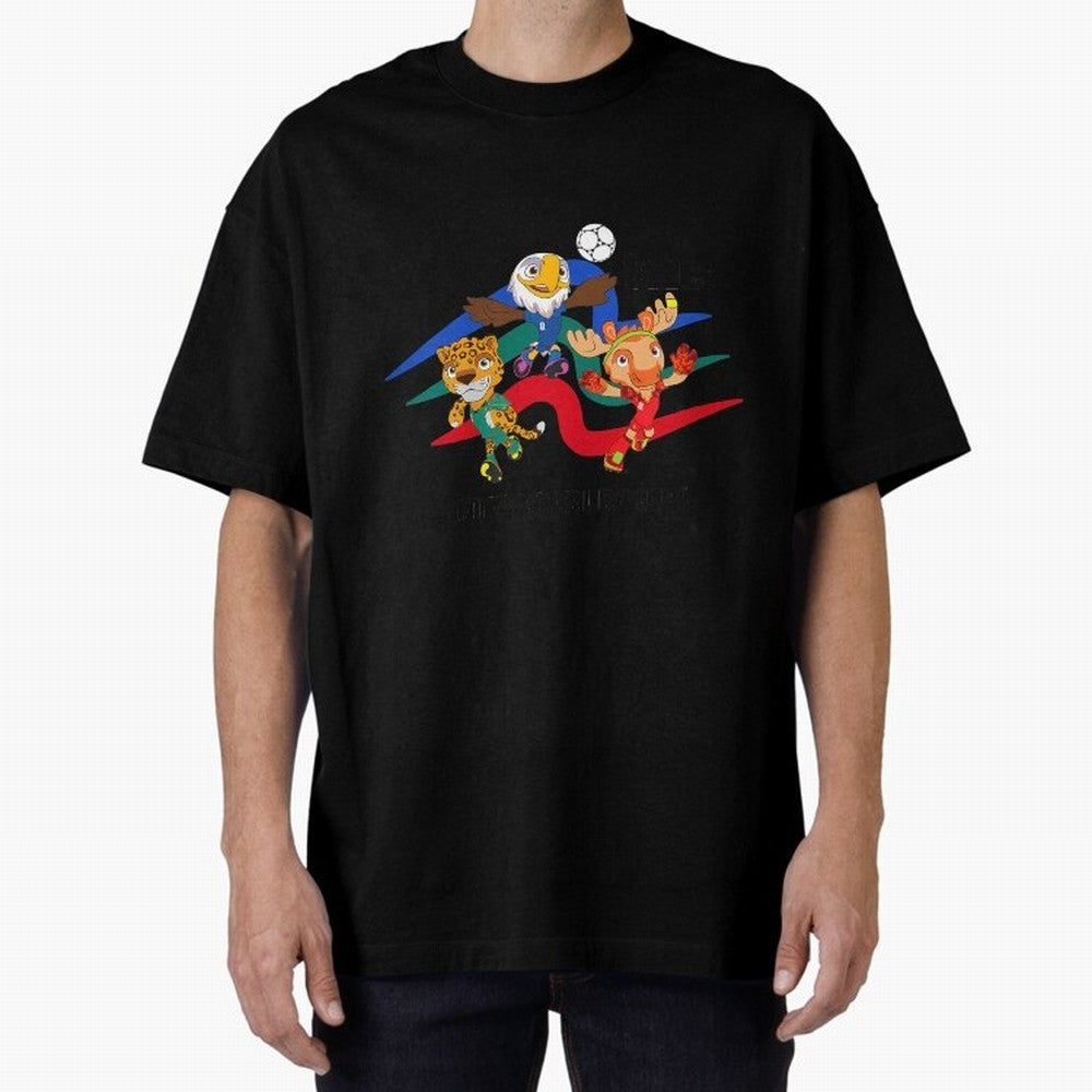 Kids World Cup26 Host Country Mascots Action Classic T-Shirt Bring Trophy Dreams to the FIFA World Cup 2026 Group Stage Journey through Mbappe Highlights, Spain Pride, Stadium Chants, National Pride, Trophy Dreams and Unforgettable Football