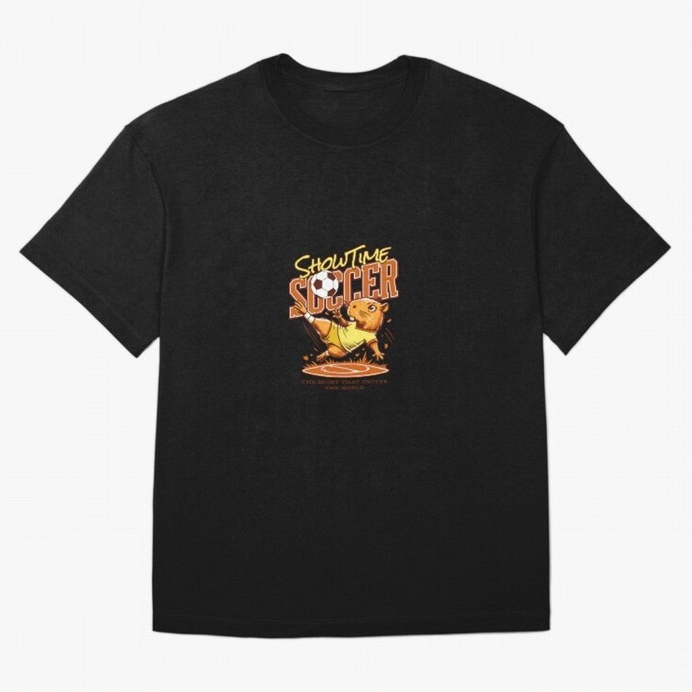 Capybara Playing Soccer Football Yellow Vibes Classic T-Shirt Keep the Match Day Mood of Match Day Hype around FIFA World Cup 2026 USA Canada Mexico, CR7 and Messi, Brazil, Worldwide Fan Energy, Dramatic Goals, Stadium Lights and Championship