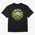 Elegant Brazil Football Emblem Classic T-Shirt Enjoy the Biggest Football Party of FIFA World Cup 2026 for Fans of Mbappe and Argentina, France and Brazil, Bringing Soccer Culture, Superstar Moments, National Team Dreams and Competitive Fire;