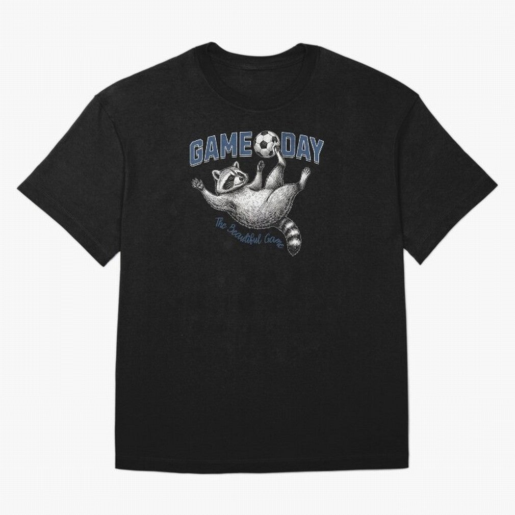 Raccoon Soccer Game Day The Beautiful Game Classic T-Shirt Create the FIFA World Cup 2026 Group Stage Journey through CR7 Highlights, Portugal Pride, Tournament Hype, Historic Matchups, Family Viewing Parties and Global Sports Pride; Perfect for