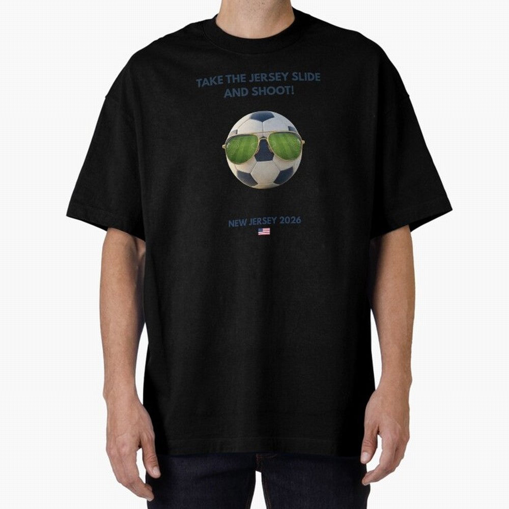 WC26 Hosting City: New Jersey | Fun and Smart Soccer Fan Gear Classic T-Shirt Refresh Global Football Passion for FIFA World Cup 2026 USA Canada Mexico, with Cristiano Ronaldo, Brazil, Portugal and Argentina, Goal Celebration Energy, Supporter