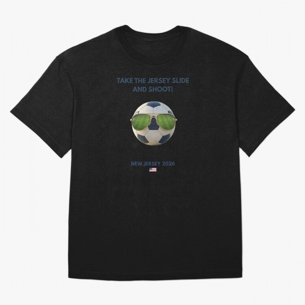 WC26 Hosting City: New Jersey | Fun and Smart Soccer Fan Gear Classic T-Shirt Refresh Global Football Passion for FIFA World Cup 2026 USA Canada Mexico, with Cristiano Ronaldo, Brazil, Portugal and Argentina, Goal Celebration Energy, Supporter