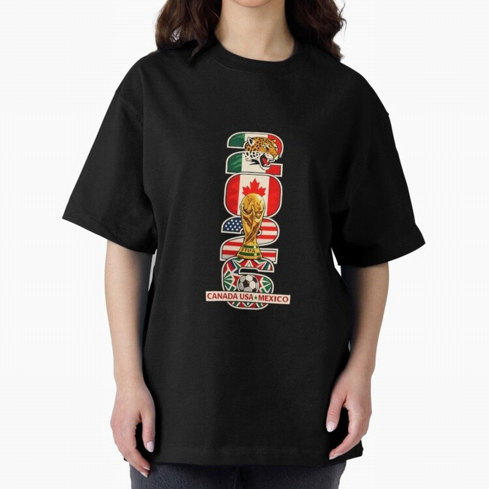 Vertical Host Nations Landmark Art Classic T-Shirt Bring a Champion Mindset to FIFA World Cup 2026 Spirit, Inspired by Brazil, Portugal and Argentina, Mbappe and Neymar, Football Festival Excitement, Trophy Ambitions, Country Rivalries and Star