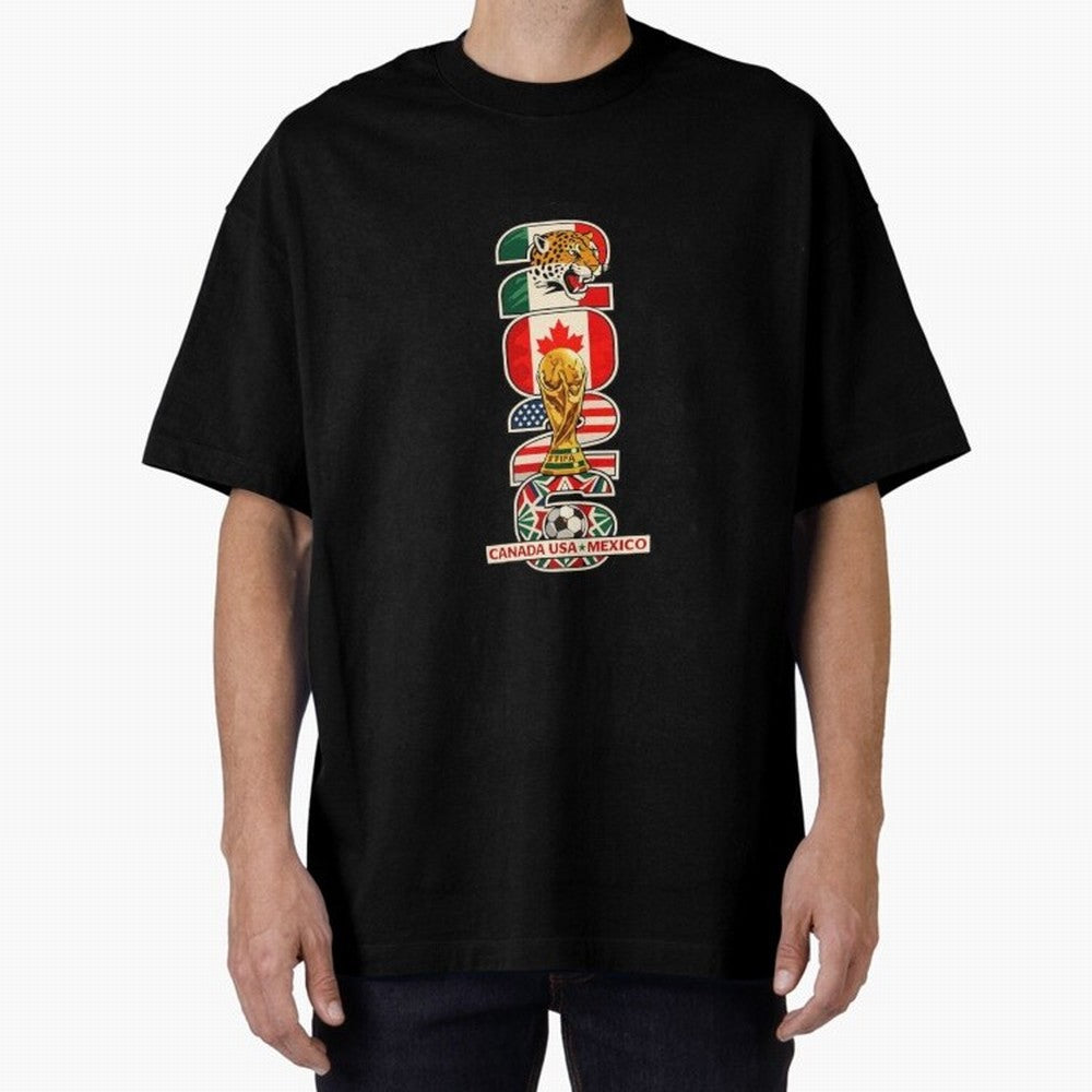 Vertical Host Nations Landmark Art Classic T-Shirt Bring a Champion Mindset to FIFA World Cup 2026 Spirit, Inspired by Brazil, Portugal and Argentina, Mbappe and Neymar, Football Festival Excitement, Trophy Ambitions, Country Rivalries and Star