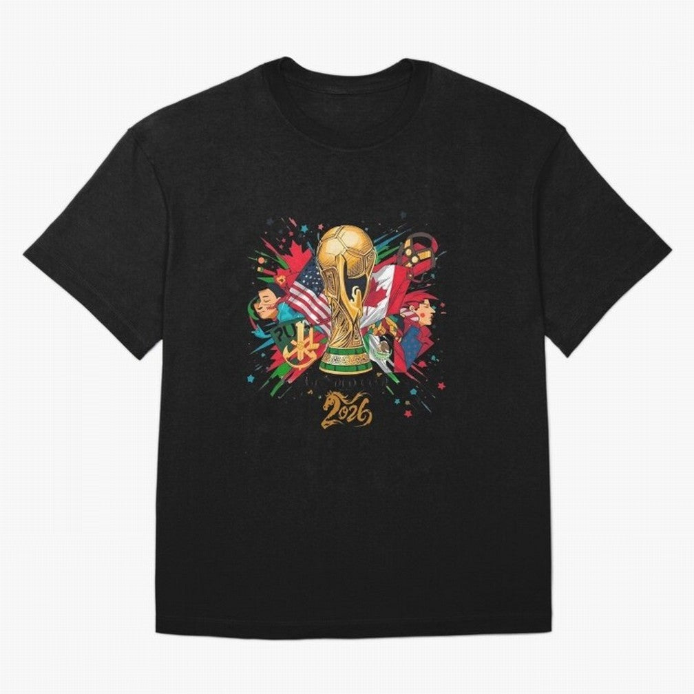 North America 2026 Splash Art Classic T-Shirt Bring a Champion Mindset to the FIFA World Cup 2026 Journey through Neymar, Haaland and Cristiano Ronaldo Highlights, England and Germany Pride, Football Passion, Legendary Performances, Festival Vibes