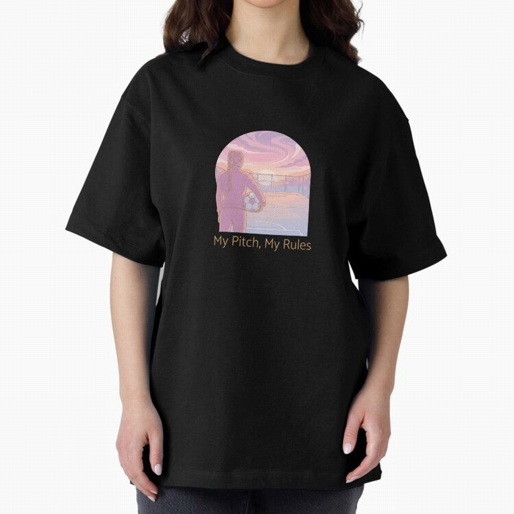 My Pitch My Rules Female Soccer Empowerment Classic T-Shirt Make the Season About FIFA World Cup 2026 USA Canada Mexico for Fans of Messi and Brazil, Bringing Championship Spirit, Famous Goals, Roaring Crowds and International Football Unity; Ideal