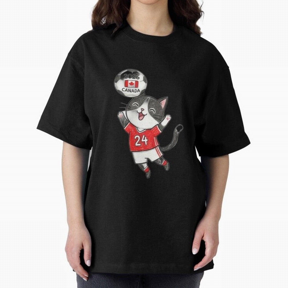 Canada Soccer Cat #24 - 2026 World Cup Celebration Classic T-Shirt Represent Global Football Passion for FIFA World Cup 2026, Made for Messi, Neymar and Mbappe, Argentina, Tournament Hype, Historic Matchups, Family Viewing Parties and Global Sports