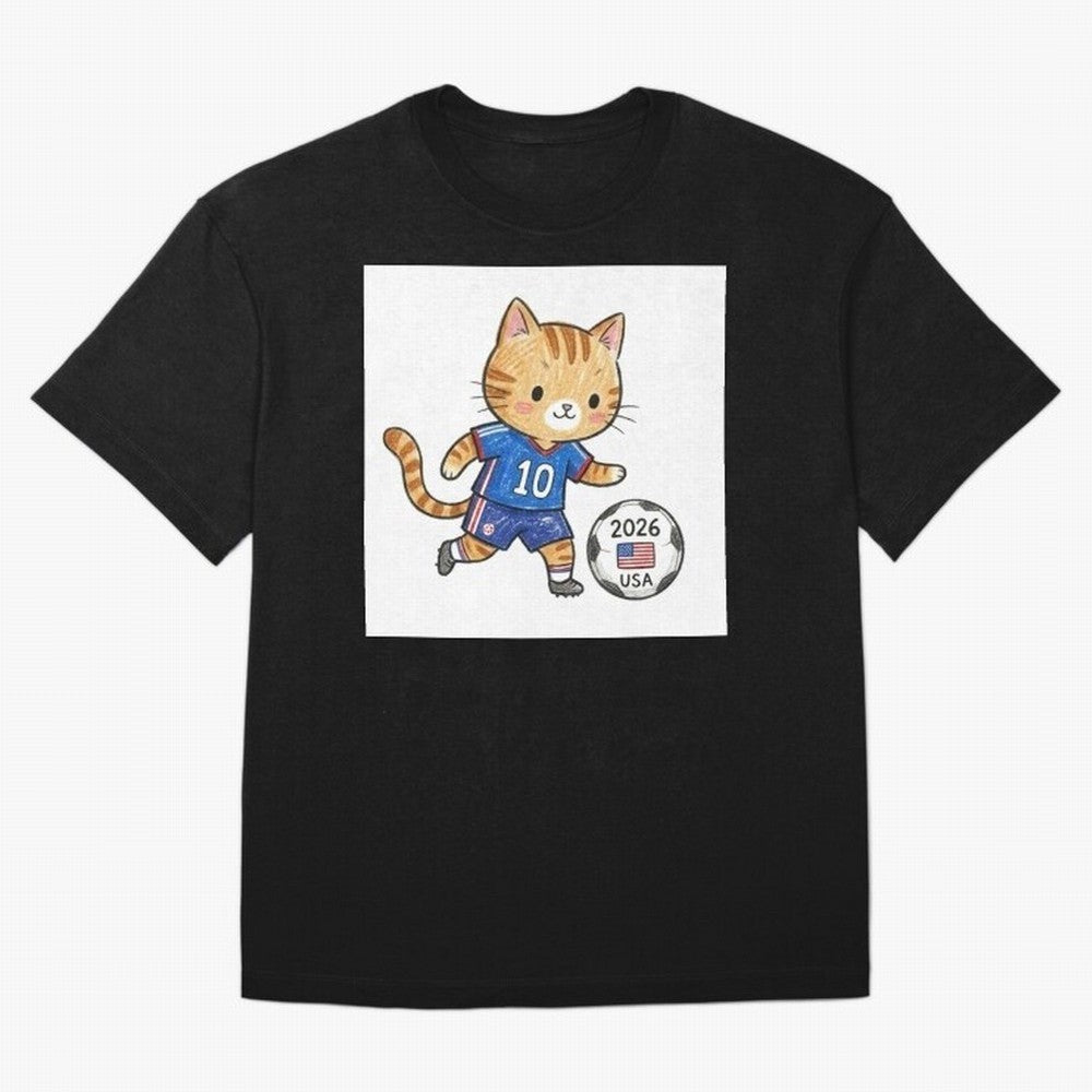 USA Soccer Cat #10 - 2026 World Cup Fan Art Classic T-Shirt Make Game Day About Match Day Hype around FIFA World Cup 2026, Messi, Neymar and Mbappe, Portugal, Supporter Pride, Iconic Celebrations, Legendary Names and Global Match Day Energy; Built