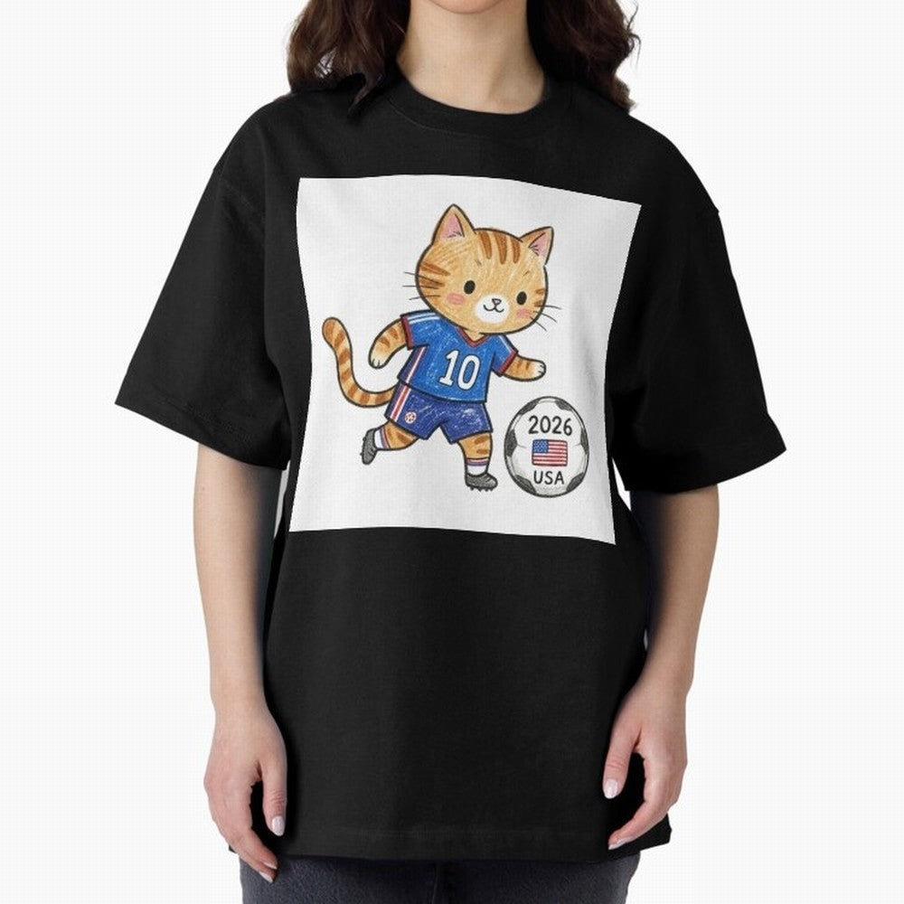 USA Soccer Cat #10 - 2026 World Cup Fan Art Classic T-Shirt Make Game Day About Match Day Hype around FIFA World Cup 2026, Messi, Neymar and Mbappe, Portugal, Supporter Pride, Iconic Celebrations, Legendary Names and Global Match Day Energy; Built