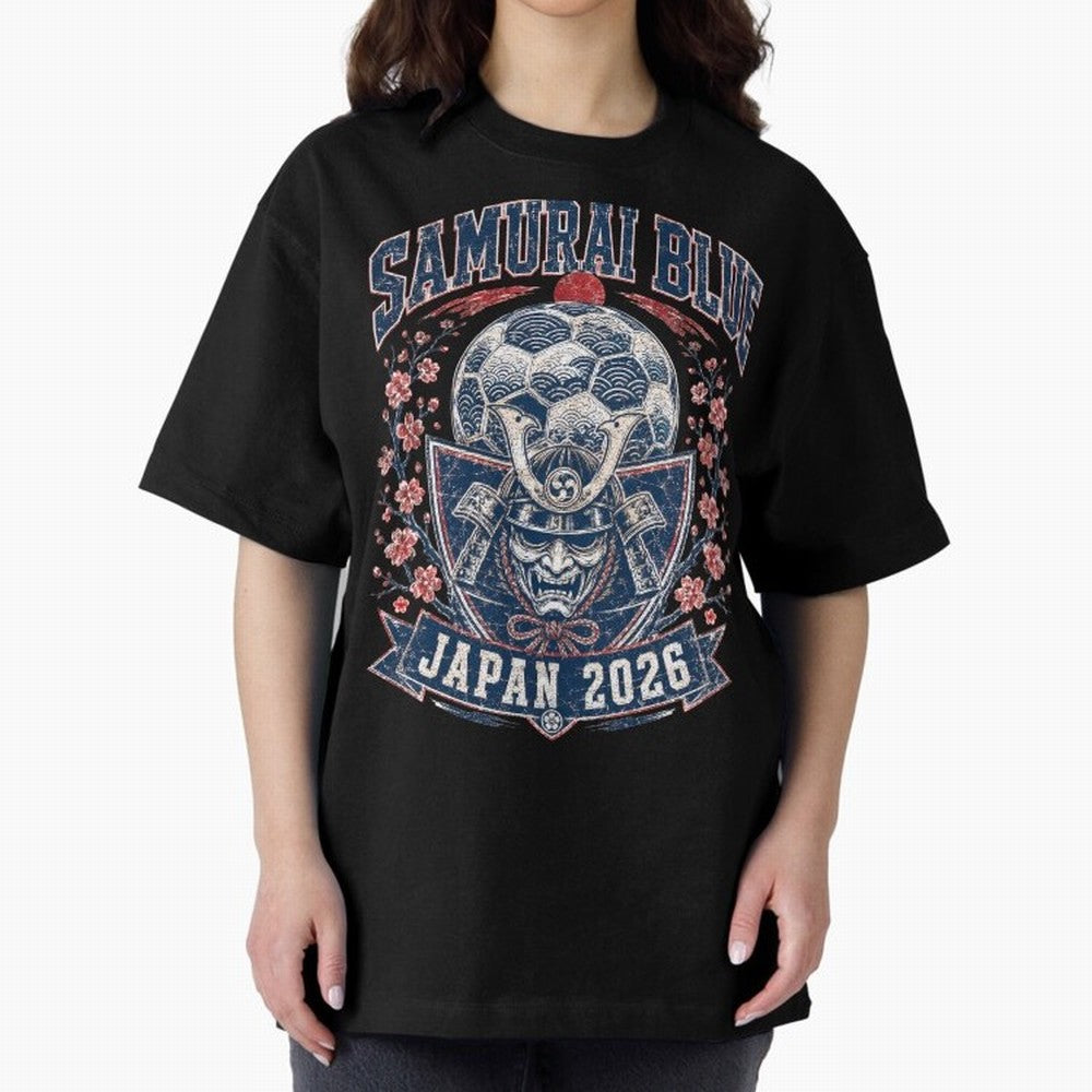 Samurai Blue Japan 2026 World Cup Soccer T-Shirt Classic T-Shirt Join the Countdown to Global Football Passion for FIFA World Cup 2026 USA Canada Mexico, with Messi, Spain, Champion Mindset, Group Stage Buzz, Knockout Tension and Passionate Fan