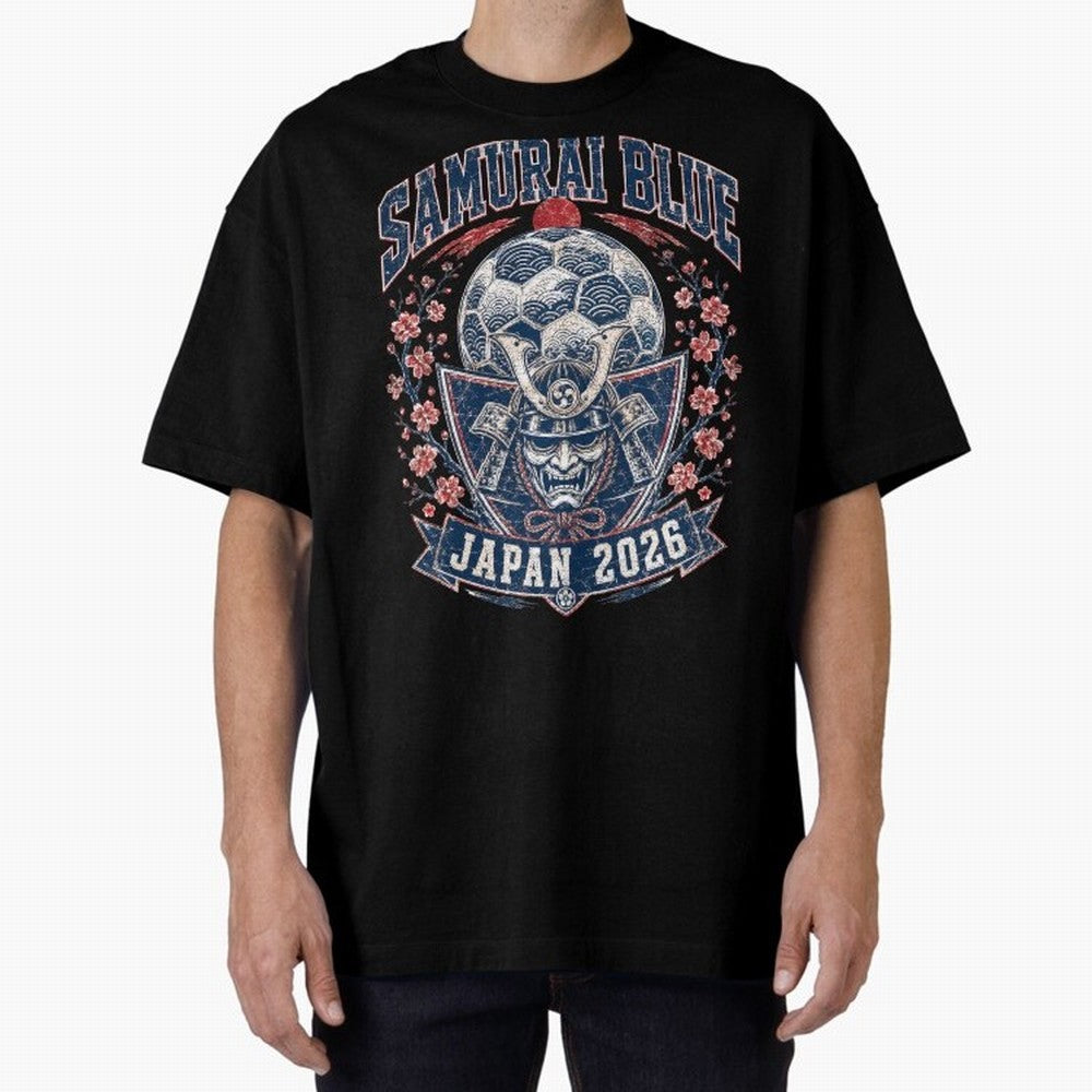Samurai Blue Japan 2026 World Cup Soccer T-Shirt Classic T-Shirt Join the Countdown to Global Football Passion for FIFA World Cup 2026 USA Canada Mexico, with Messi, Spain, Champion Mindset, Group Stage Buzz, Knockout Tension and Passionate Fan