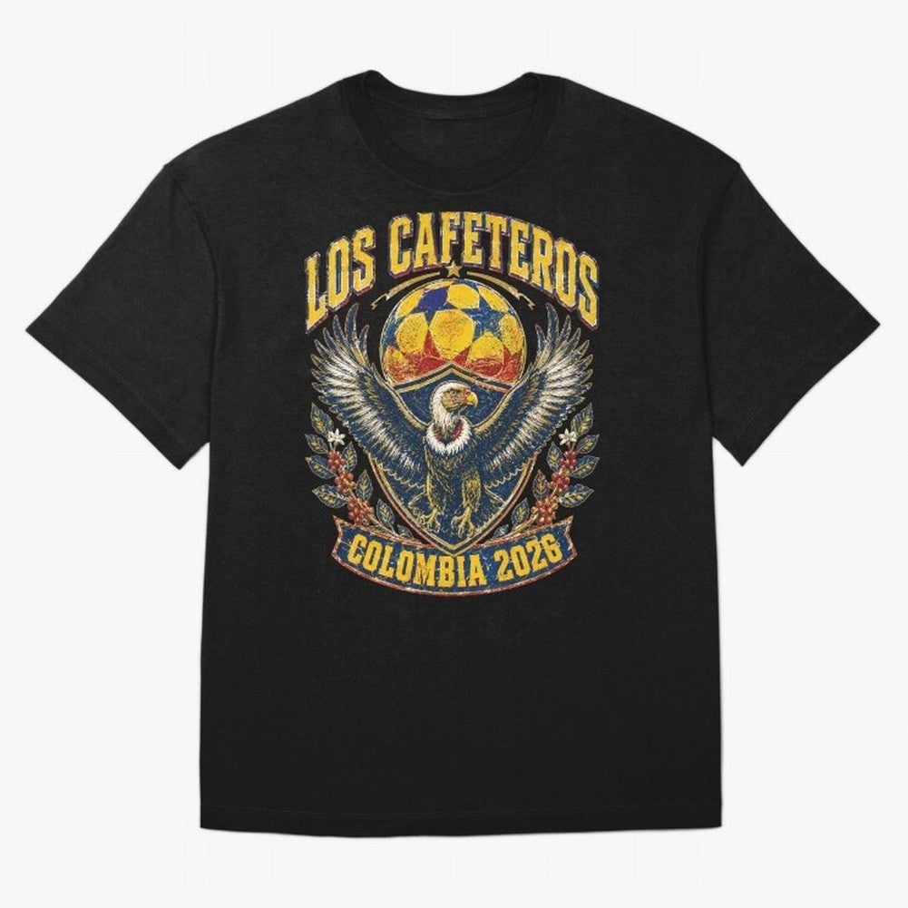 Los Cafeteros Colombia 2026 World Cup Soccer T-Shirt Classic T-Shirt Cheer through Every Moment of Match Day Hype around FIFA World Cup 2026, CR7 and Messi, England, France and Netherlands, Champion Mindset, Group Stage Buzz, Knockout Tension and