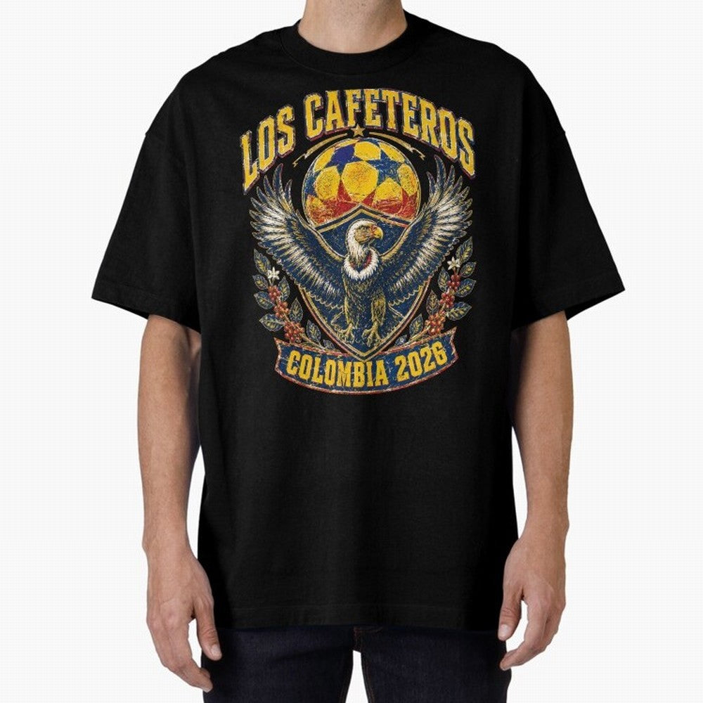 Los Cafeteros Colombia 2026 World Cup Soccer T-Shirt Classic T-Shirt Cheer through Every Moment of Match Day Hype around FIFA World Cup 2026, CR7 and Messi, England, France and Netherlands, Champion Mindset, Group Stage Buzz, Knockout Tension and