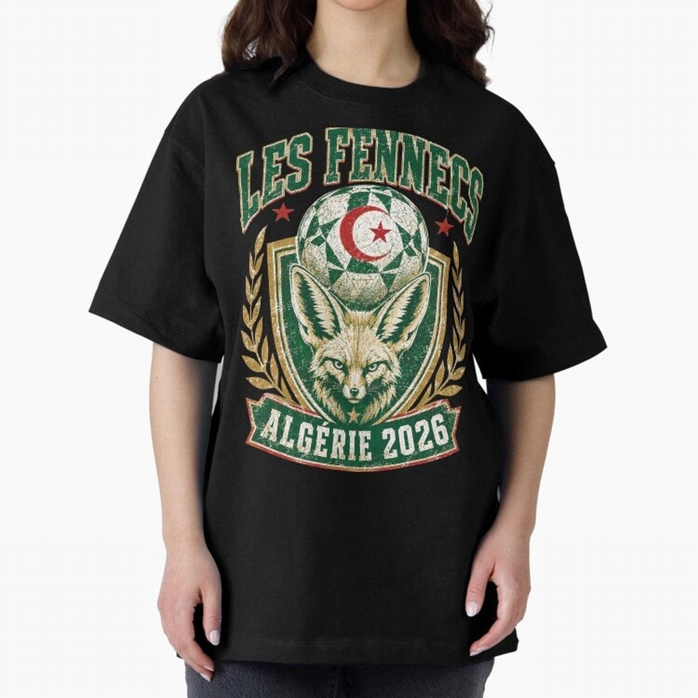 Les Fennecs Alg¨¦rie 2026 World Cup Soccer T-Shirt Classic T-Shirt Show Match Day Excitement for Global Football Passion for FIFA World Cup 2026 USA Canada Mexico, Celebrating Cristiano Ronaldo, Haaland and CR7, England, France and Netherlands,