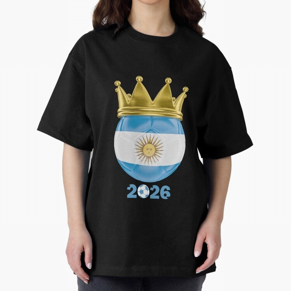 Argentina Football Champion Crown 2026 Classic T-Shirt Remember FIFA World Cup 2026 Connected to Mbappe and Neymar, England and Germany Energy, Stadium Memories, Football Loyalty, International Chants and Championship Tradition; Perfect for