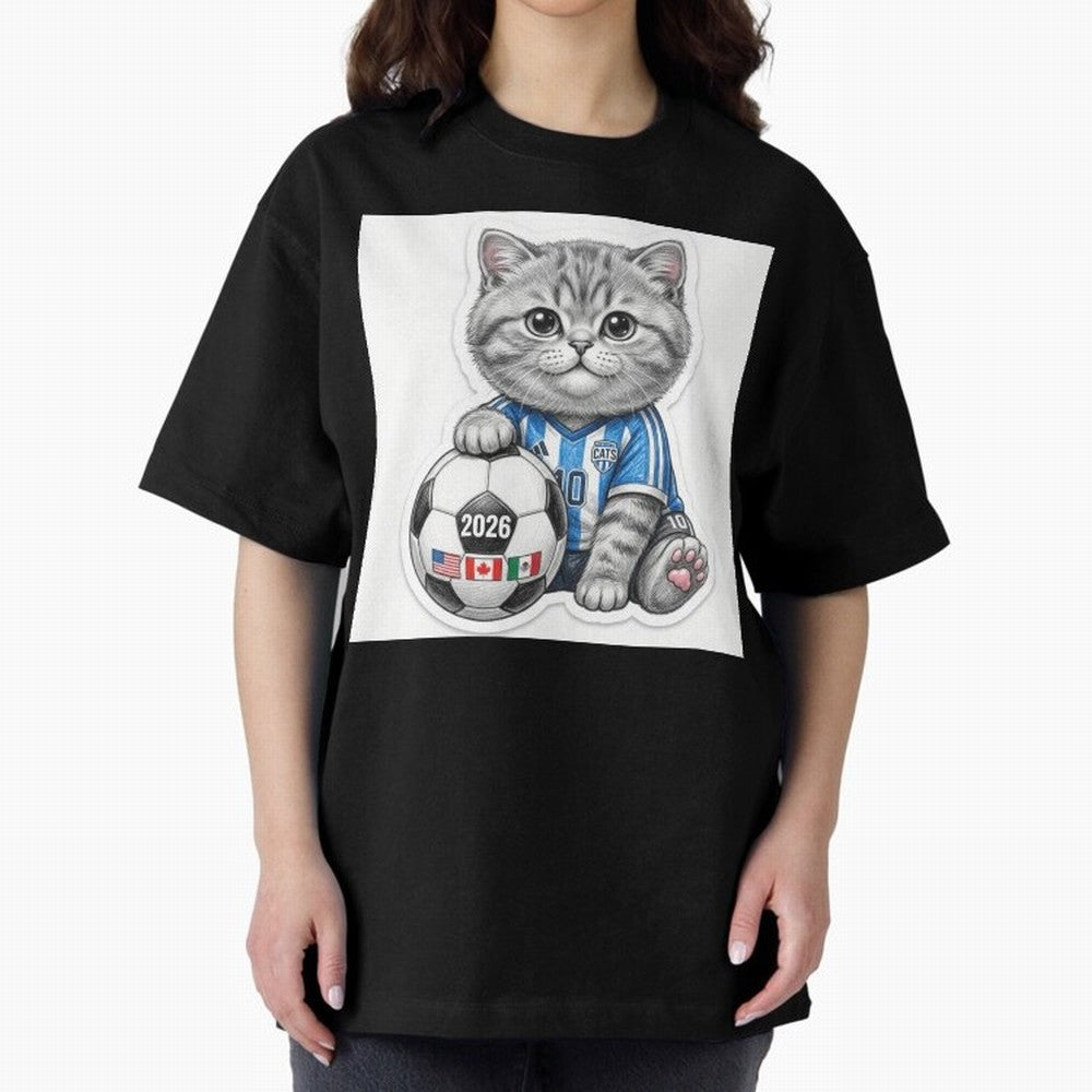 Cute Soccer Kitten #10 - FIFA 2026 World Cup Fan Art Classic T-Shirt Unlock Global Football Passion for FIFA World Cup 2026 USA Canada Mexico, Driven by Messi, Germany, Worldwide Fan Energy, Dramatic Goals, Stadium Lights and Championship