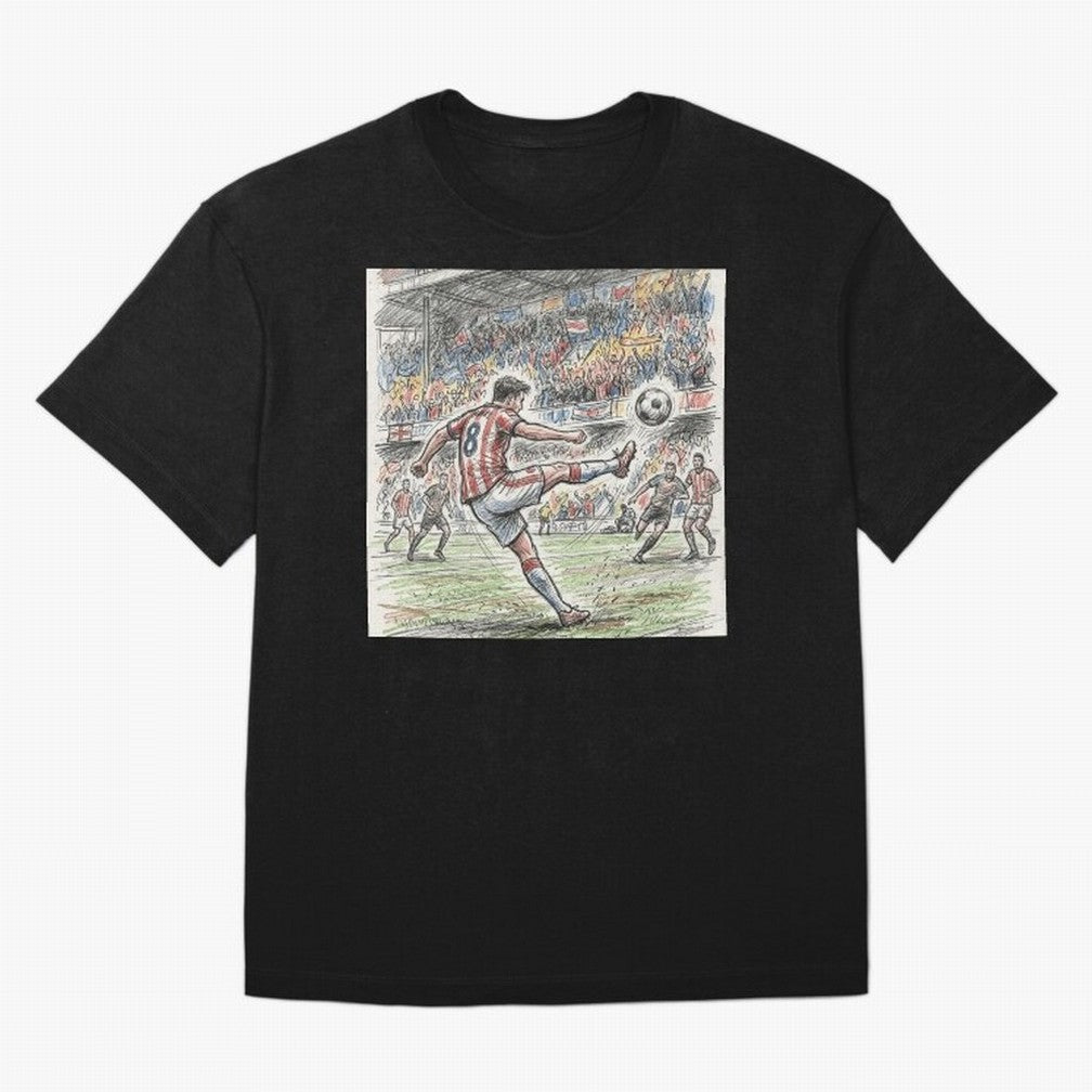 The Decisive Goal - Player #8 Stadium Action Illustration Classic T-Shirt Celebrate Global Passion for FIFA World Cup 2026 Group Stage for Fans of Neymar, Haaland and Cristiano Ronaldo and Portugal, Spain and Germany, Bringing Football Festival