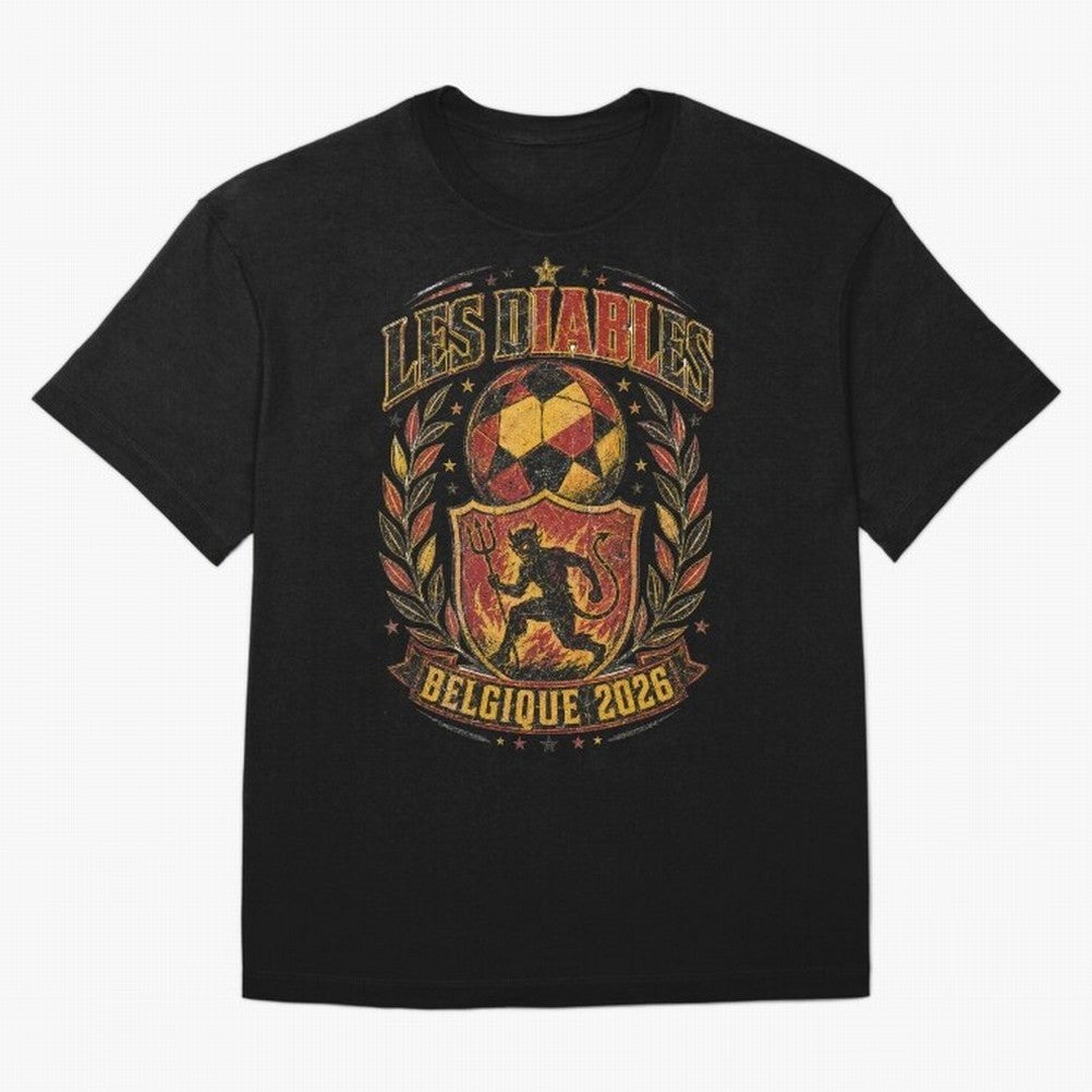 Les Diables Rouges Belgique 2026 World Cup Soccer T-Shirt Classic T-Shirt Bring Match Day Fire to Match Day Hype around FIFA World Cup 2026, Mbappe and Neymar, Brazil, Portugal and Argentina, Tournament Hype, Historic Matchups, Family Viewing