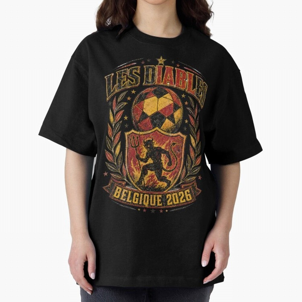 Les Diables Rouges Belgique 2026 World Cup Soccer T-Shirt Classic T-Shirt Bring Match Day Fire to Match Day Hype around FIFA World Cup 2026, Mbappe and Neymar, Brazil, Portugal and Argentina, Tournament Hype, Historic Matchups, Family Viewing