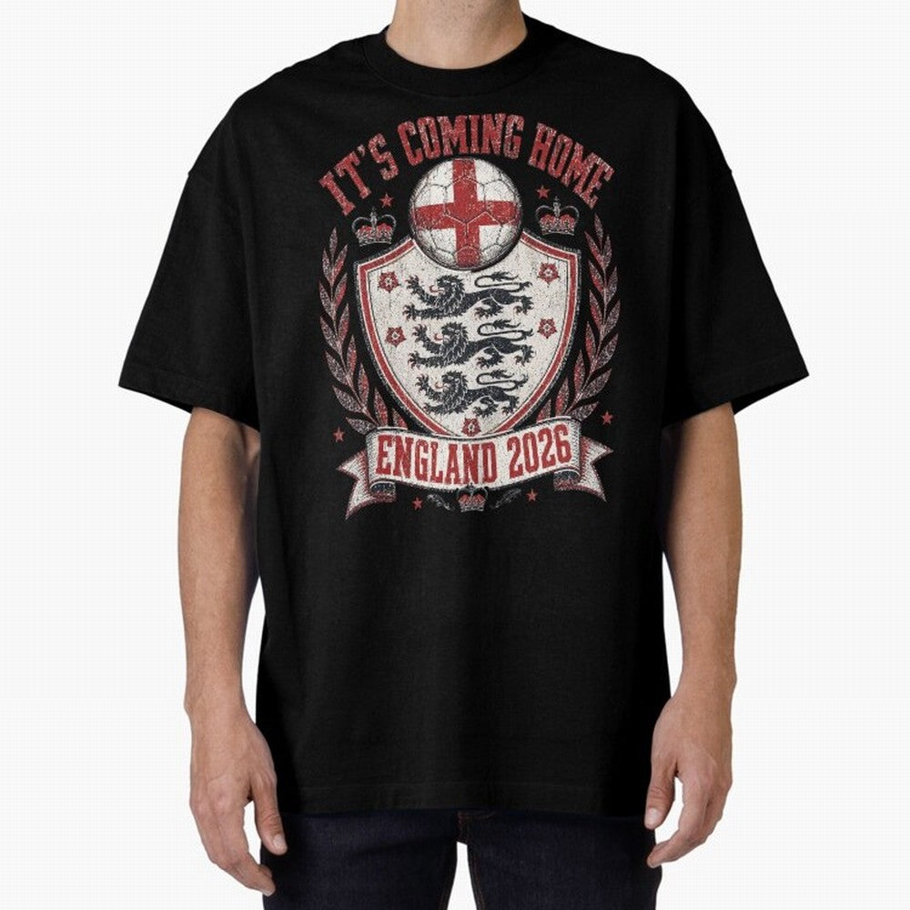 It's Coming Home England 2026 World Cup Soccer T-Shirt Classic T-Shirt Share the Excitement of Global Football Passion for FIFA World Cup 2026, Celebrating Mbappe, Brazil, Portugal and Argentina, Soccer Culture, Superstar Moments, National Team