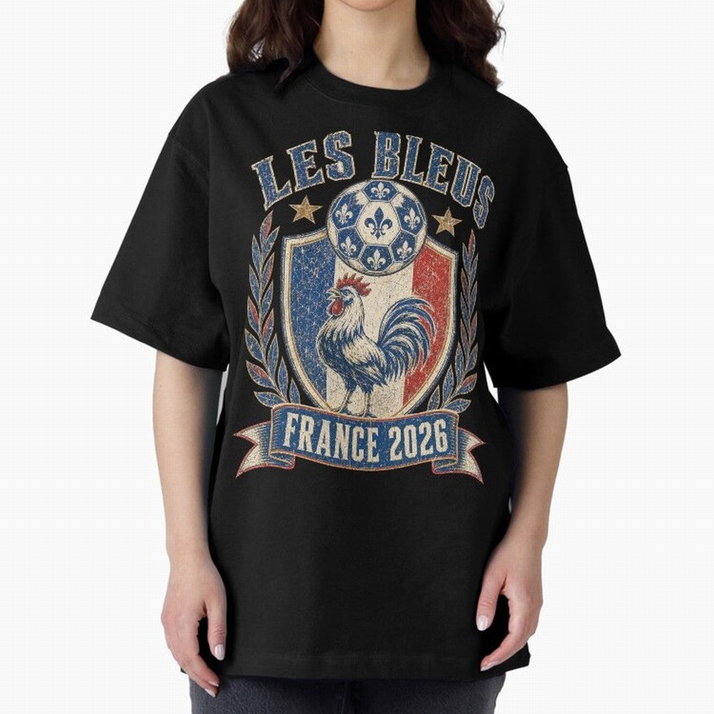 Les Bleus France 2026 World Cup Soccer T-Shirt Classic T-Shirt Follow the Final Road of the FIFA World Cup 2026 USA Canada Mexico Journey through Haaland and Mbappe Highlights, Brazil Pride, Football Passion, Legendary Performances, Festival Vibes