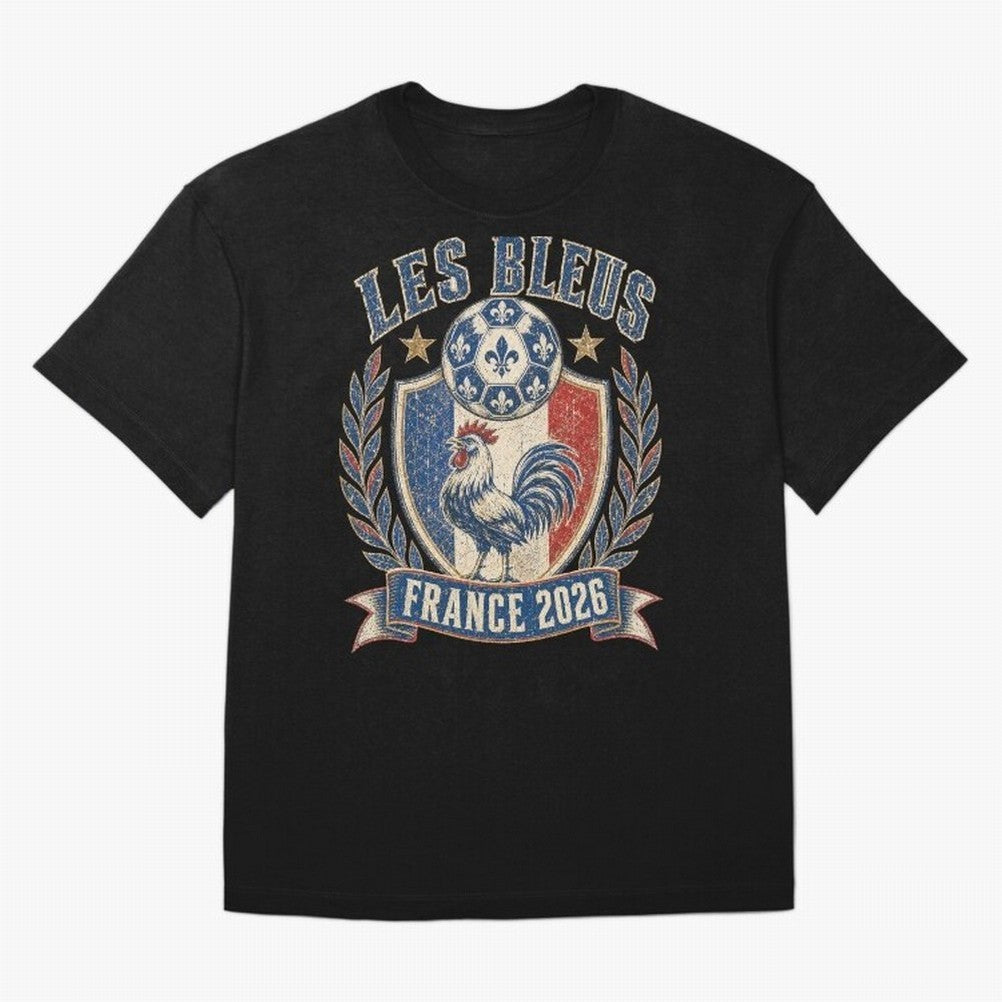 Les Bleus France 2026 World Cup Soccer T-Shirt Classic T-Shirt Follow the Final Road of the FIFA World Cup 2026 USA Canada Mexico Journey through Haaland and Mbappe Highlights, Brazil Pride, Football Passion, Legendary Performances, Festival Vibes