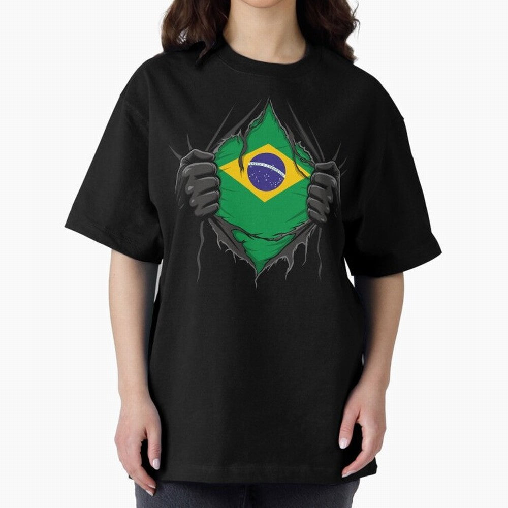 Brazil Flag - National Team Fans Classic T-Shirt Bring International Match Energy to FIFA World Cup 2026 USA Canada Mexico for Fans of Cristiano Ronaldo, Haaland and CR7 and Spain, Bringing Football History, Final Match Energy, Crowd Noise and Once