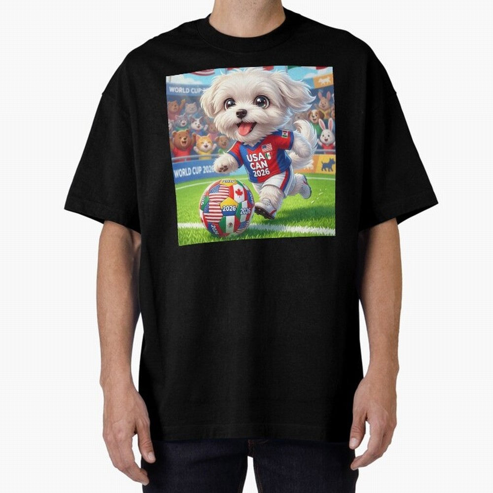 Cute Maltese Soccer Star - FIFA 2026 World Cup Edition Classic T-Shirt Cheer through Every Moment of the FIFA World Cup 2026 Group Stage Journey through Neymar Highlights, France and Portugal Pride, Vintage Soccer Flavor, Modern Football Stars,
