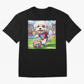 Cute Maltese Soccer Star - FIFA 2026 World Cup Edition Classic T-Shirt Cheer through Every Moment of the FIFA World Cup 2026 Group Stage Journey through Neymar Highlights, France and Portugal Pride, Vintage Soccer Flavor, Modern Football Stars,