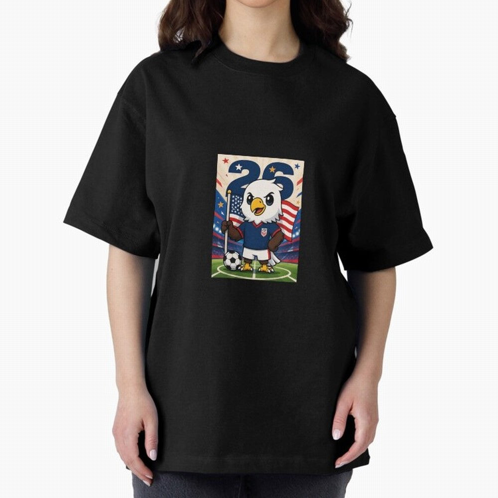 Patriotic Eagle Soccer USA Mascot Classic T-Shirt Bring Trophy Dreams to Match Day Hype around FIFA World Cup 2026 USA Canada Mexico, Mbappe, Germany, Goal Celebration Energy, Supporter Heritage, Football Icons and Worldwide Tournament Joy; Built