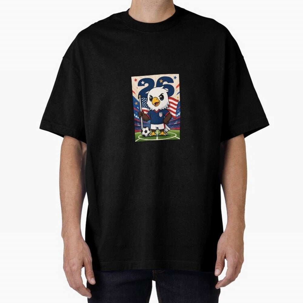 Patriotic Eagle Soccer USA Mascot Classic T-Shirt Bring Trophy Dreams to Match Day Hype around FIFA World Cup 2026 USA Canada Mexico, Mbappe, Germany, Goal Celebration Energy, Supporter Heritage, Football Icons and Worldwide Tournament Joy; Built