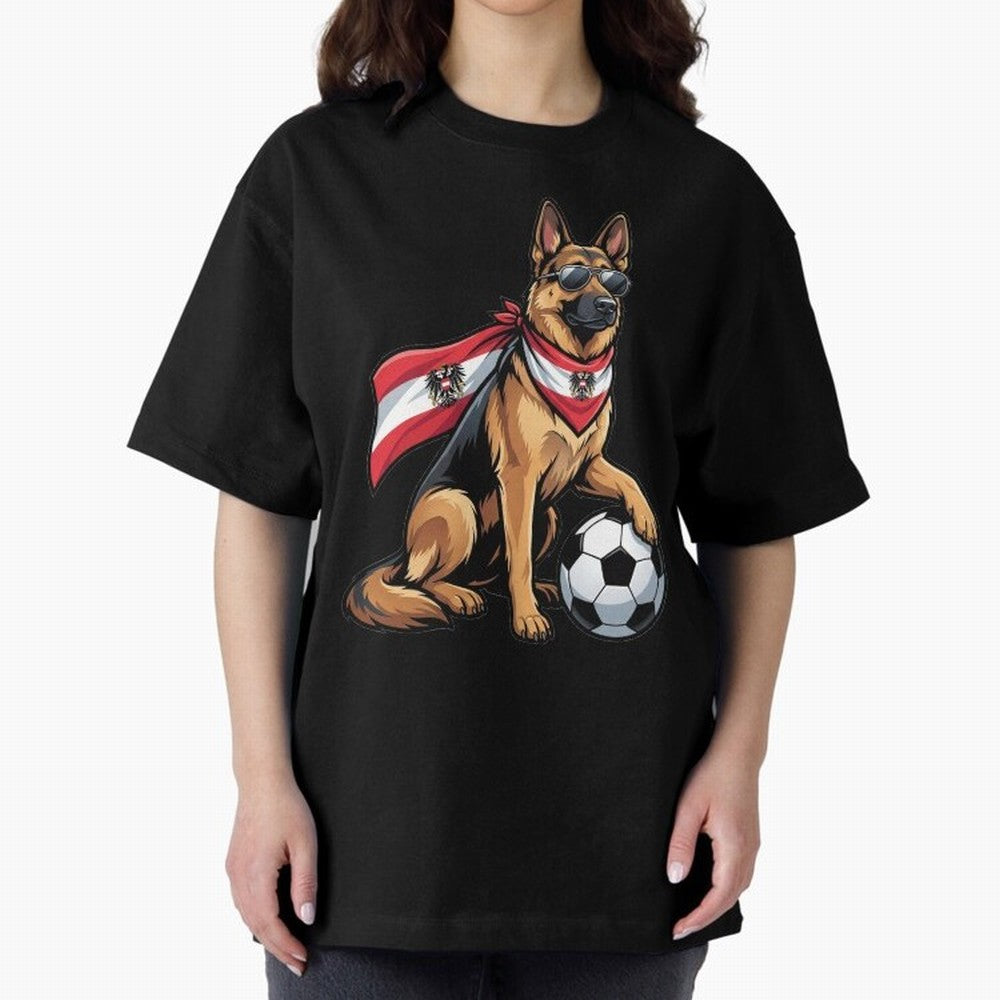 Austrian football dog Classic T-Shirt Bring World Football Passion into Global Football Passion for FIFA World Cup 2026 USA Canada Mexico, Inspired by Mbappe and Neymar, England, France and Netherlands, Soccer Culture, Superstar Moments, National