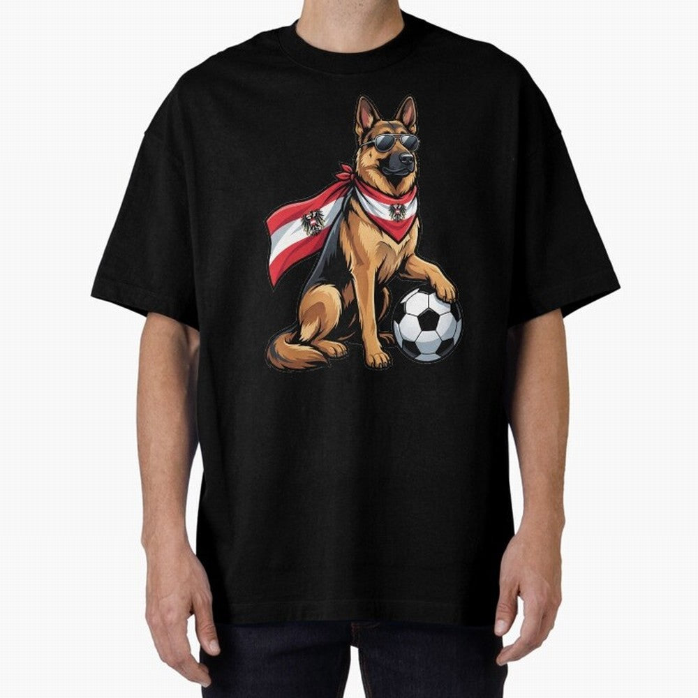 Austrian football dog Classic T-Shirt Bring World Football Passion into Global Football Passion for FIFA World Cup 2026 USA Canada Mexico, Inspired by Mbappe and Neymar, England, France and Netherlands, Soccer Culture, Superstar Moments, National