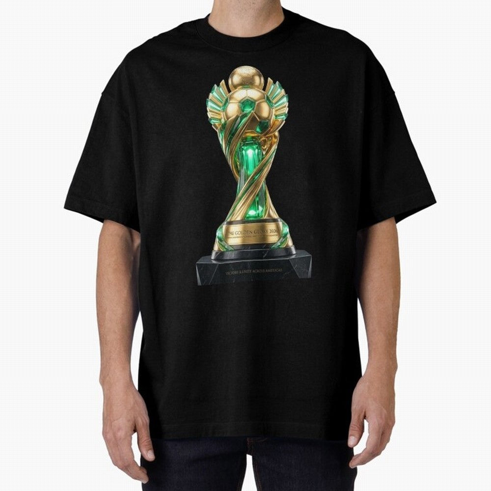 The Golden Glory 2026 - Futurist Soccer Trophy Classic T-Shirt Relive Legendary Nights from Match Day Hype around FIFA World Cup 2026 Group Stage, Mbappe, Argentina, France and Brazil, Tournament Hype, Historic Matchups, Family Viewing Parties and