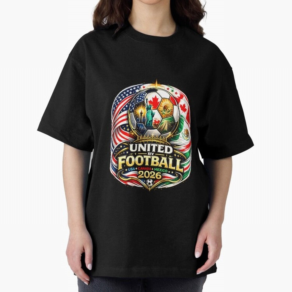 United By Football 2026 USA Canada Mexico Classic T-Shirt Embrace the FIFA World Cup 2026 USA Canada Mexico Journey through Haaland and Mbappe Highlights, England and Germany Pride, Fan Favorite Moments, National Team Passion, Big Match Drama and
