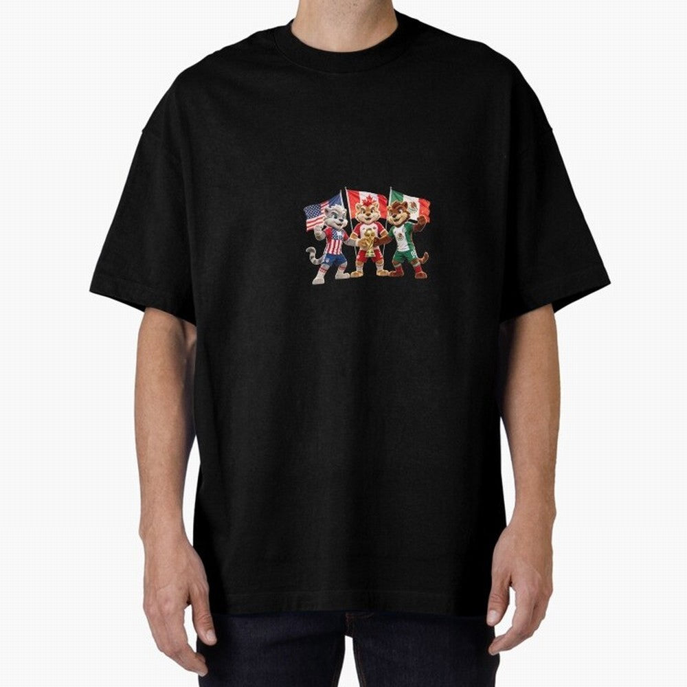 World Cup 2026 Host Nations Mascots - USA Canada Mexico Soccer Champions Classic T-Shirt Honor Champions and Dreams in Match Day Hype around FIFA World Cup 2026 Group Stage, Mbappe, Argentina, France and Brazil, Champion Mindset, Group Stage Buzz,